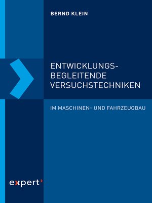 cover image of Entwicklungsbegleitende Versuchstechniken